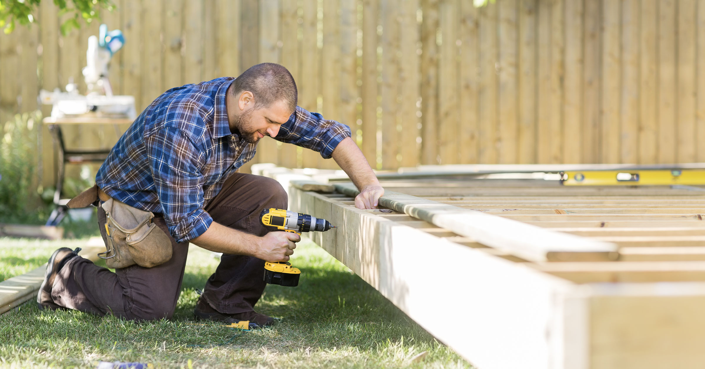Tasker performing a Decking job.