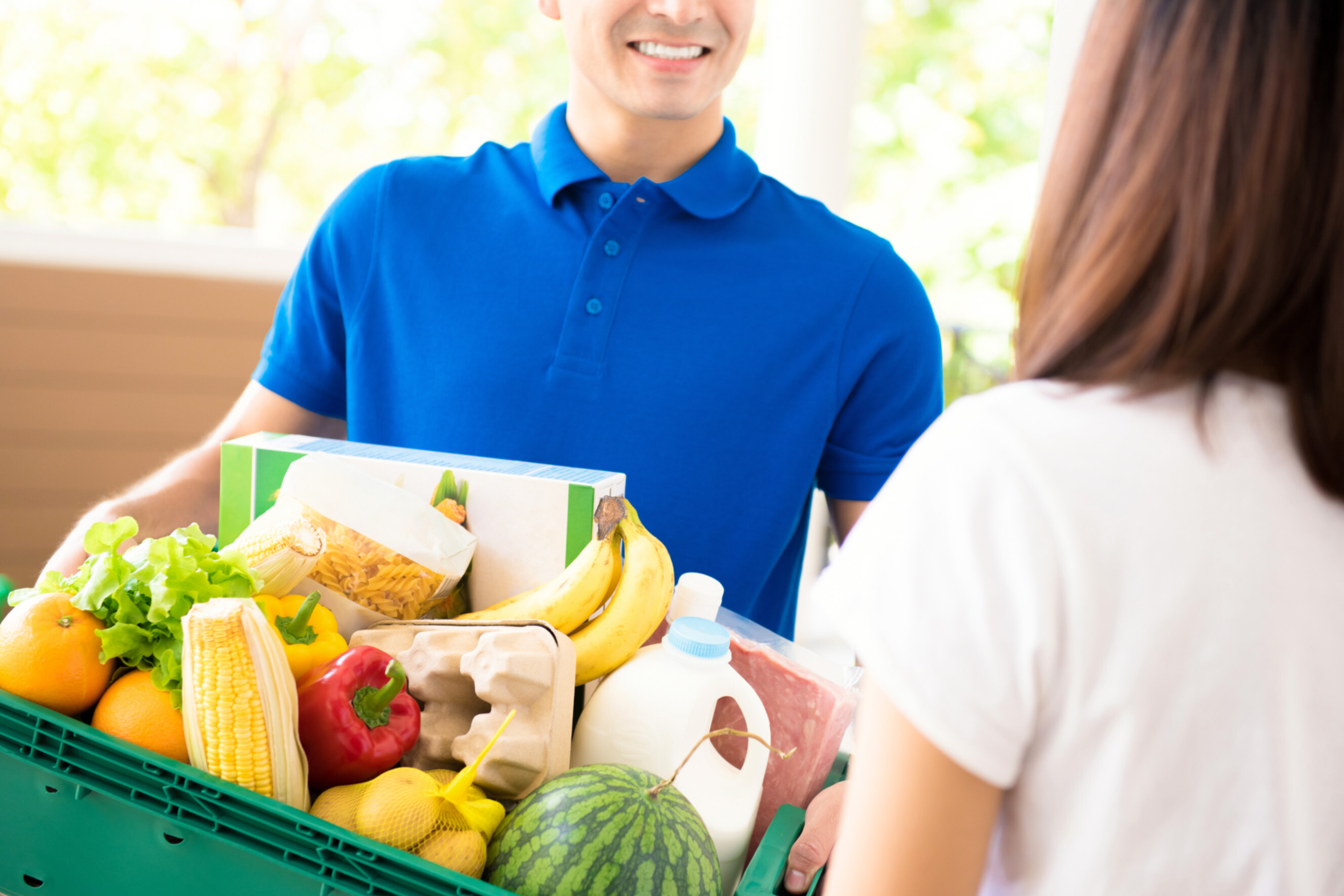 Tasker performing a Grocery Delivery job.